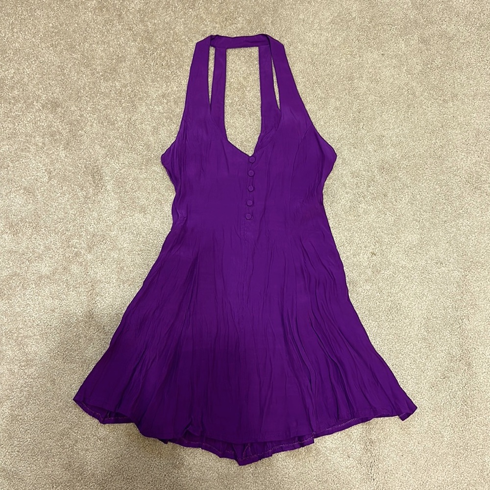 Purple halter dress